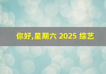 你好,星期六 2025 综艺